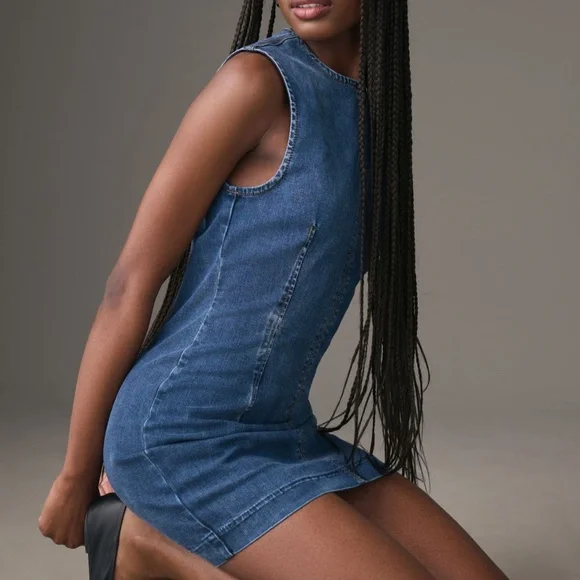 Reformation Kendi Mini Denim Dress - Picture 3 of 7